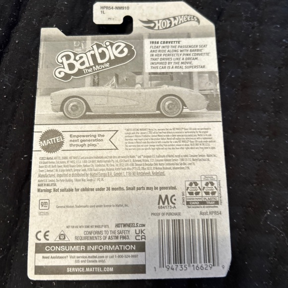 Hot Wheels 2023 Barbie  1956 CORVETTE BARBIE THE MOVIE - Picture 3 of 3